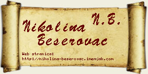 Nikolina Beserovac vizit kartica